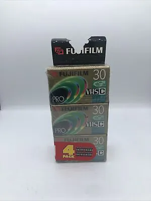 Fuji Film VHS-C Type 4 Pack TC-30 Video Cassette • $19.99