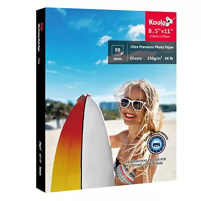 Koala Ultra Premium Photo Paper 8.5x11 Glossy 66 Lb For Inkjet Printer Epson HP • $15.55