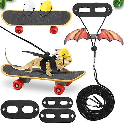 $16.14 • Buy 5 Pieces Bearded Dragon Accessories Toy Set Bearded Dragon Leashes And Harnesses
