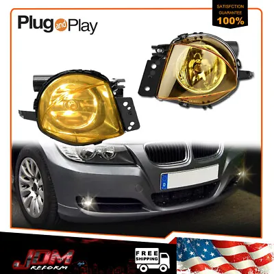 Pair Yellow Fog Lights For BMW 3 Series E90 323i 325i 325xi 328i 330xi 2006-2009 • $24.99