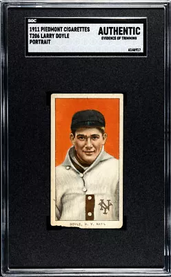 1911 T206 Larry Doyle Portrait Piedmont 350-460 SGC Authentic • $88.99