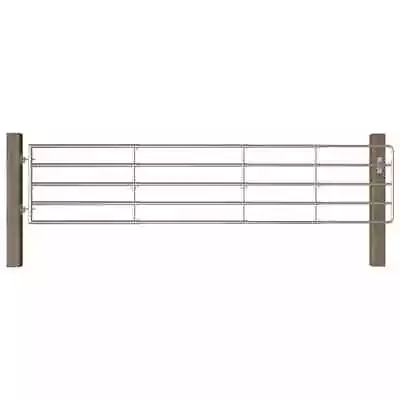 Field Gate Farm Gate For Poultry Animals Garden Gate Farm Door Silver VidaXL • $461.99