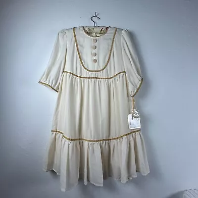 Erin Fetherston For Target Puff Sleeve Casual Baby Doll Dress Size 9 Ivory New • $35.44