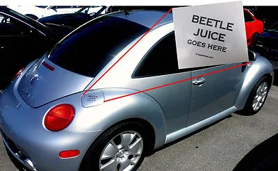 $5.49 • Buy VW Beetle Volkswagon Fuel Door Decal Vinyl Sticker Removeable Black Goes Here