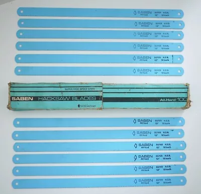 £9.99 • Buy 12 X SABEN Sheffield HSS Hacksaw Blades (300mm X18tpi X 16mm) 12  -New Old Stock