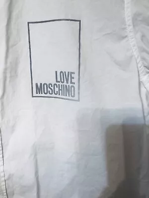 Love Moschino Men’s Sz Lg White Button Shirt Solve Shirt New • $39.99