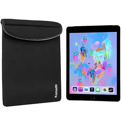 Neoprene Tablet Case For IPad 6th Gen Padded Soft Cover Sock Apple Generation 6 • £3.97