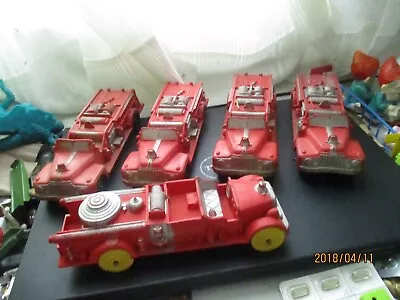 1950's Auburn Rubber 7 3/8  Long Red Firetrucks United States • $20