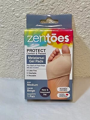 Zentoes Metatarsal Gel Pads 1 Pair Medium Beige New • $12.99