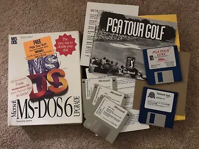 Microsoft MS-DOS 6 Operating System Upgrade W/ PGA TOUR GOLF & WOLFENSTEIN 3D • £59.38