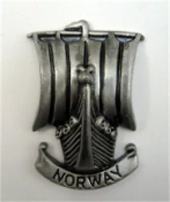 Pewter Viking Ship Norway Magnet • $9