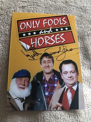 DAVID JASON & NICHOLAS LYNDHURST (ONLY FOOLS & HORSES) PRESIGNED PHOTO- 7x5” • £1