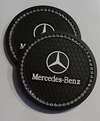 MERCEDES-BENZ UNIVERSAL Cup Holder Liners/Coasters 2PC SILICONE • $7.99