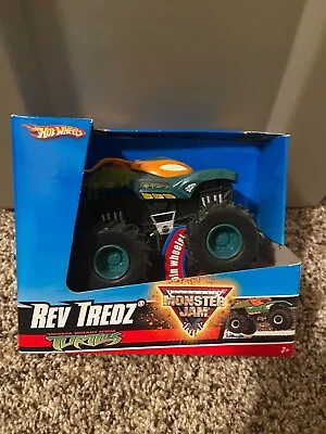 Teenage Mutant Ninja Turtles Monster Jam Truck Rev Tredz Hot Wheels Rare • $25