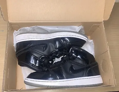 Nike Air Jordan 1 Mid SE Space Jam Metallic Black/Grey Shoes Size 4.5 DV1337-004 • £45