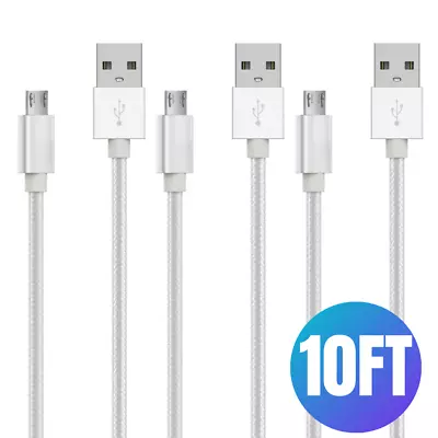 10FT Micro USB Charger Cable Data Sync Charging Cord For Android Samsung S6 S7 • $7.51