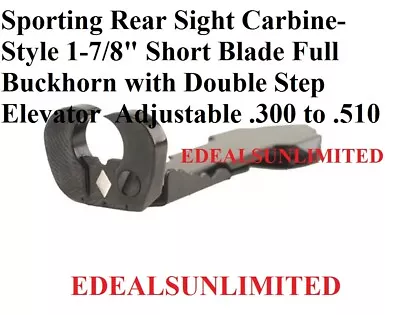 Sporting REAR SIGHT Carbine Style FULL BUCKHORN Fits WINCHESTER MARLIN HENRY  • $41