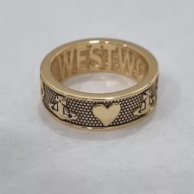 Vivienne Westwood Kingston Embossed-Motif Ring Size 7 • $89