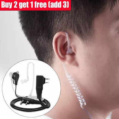 2-Pin Security Earpiece Headset For Baofeng Motorola Kenwood Radio Walkie Talkie • £3.94