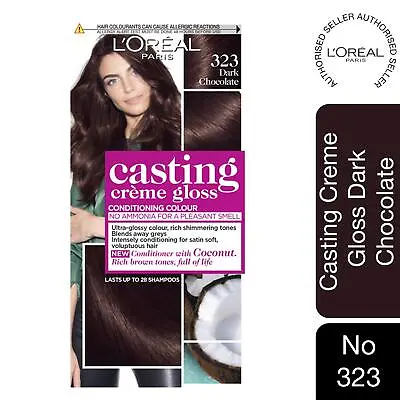 £8.99 • Buy L'Oreal Paris Casting Creme Gloss Semi Permanent Hair Dye, 323 DarkChocolate