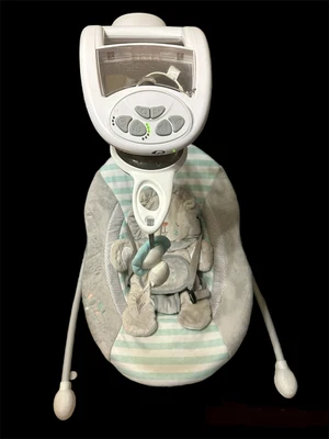 $40 • Buy Ingenuity InLighten 6-Speed Baby Swing Easy-Fold Frame, Swivel Infant Seat, Grey