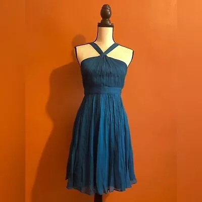 J.  Crew Halter Sinclair Silk Chiffon Bridesmaid Dress • $40