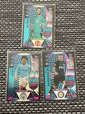 MATCH ATTAX 2018/19 - LE1 De Gea LE6 Sane LE7 Nainggolan - LIMITED EDITION X 3 • £3.75