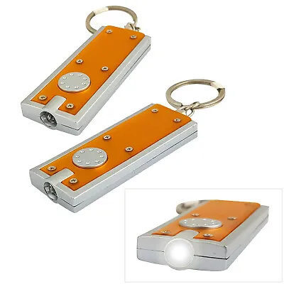 2x LED Keyring Torch Superbright Mini Handbag Pocket Keychain Flashlight Camping • £3.22
