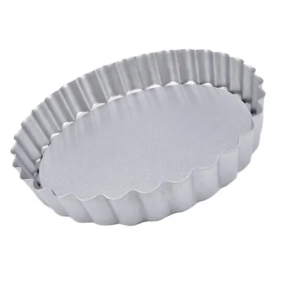 High Carbon Steel 4 Inch Tin Quiche Tartlet Tart Pastries Mini Custard Pans • $6.78