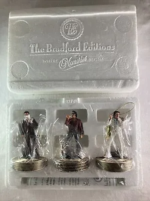 Set Of 3 ELVIS SOLID GOLD MUSICAL ORNAMENTS In Box All Shook Up Suspicious Minds • $39.95