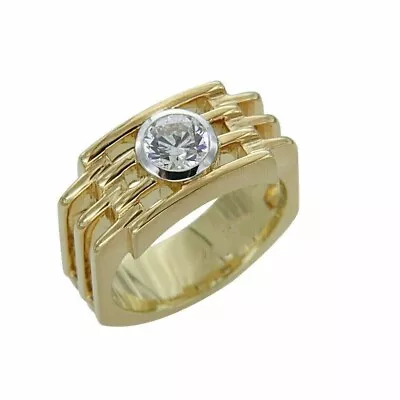 2CT Round Cut Lab Created Diamond Men's Wedding Band Ring 14K Yellow Gold Plated • $159.99