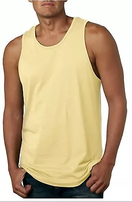 Next Level Men's Premium Jersey Tank Top 100% Cotton Tank S-2XL 3633 Banana  • $5.45