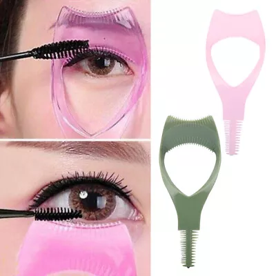 3 In 1 Applicator Tool Stencil Shield Guide Eyelash Brush Curler Mascara Guard  • $1.48