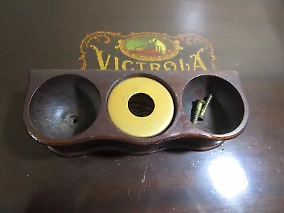 Antique Victrola Wood Cup Holder With Needles Brass Gold Color • $29.95