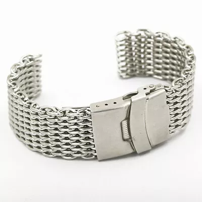 22mm Shark Mesh Stainless Steel Watch Band Strap Fits Breitlin Thick/Heavy • $15.59