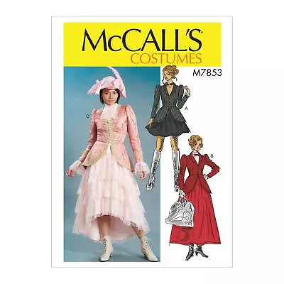 McCalls Sewing Pattern 7853 Misses Edwardian Steampunk Costumes Size 6-14 Uncut • £10.41