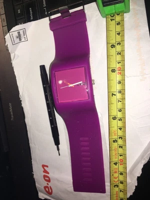 £0.99 • Buy Ladies Pink Omg Soft Silicone Chunky Fashion Watch, Seesaw Secs New Battery, Vgc
