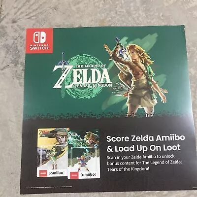 $79.99 • Buy Legend Of Zelda Tears Of The Kingdom Amiibo Promo Poster Gamestop Exclusive