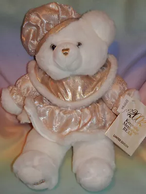  2002 Keepsake Memories Christmas Bear * White/gold Dress And Hat * 18 Inch * • $34.18