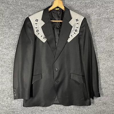 VINTAGE Mesquite Niver Western Wear Mens 38 Blazer Sport Coat Rockabilly Chimayo • $94.48