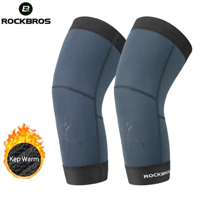 ROCKBROS Cycling Knee Braces Fleece Sports Leg Warmer Winter Fitness Leg Sleeves • $15.99