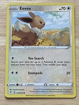 Eevee - 125/203 - Reverse Holo - Evolving Skies - NM/M - Pokemon Card • $2.20