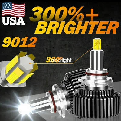 6-sides 9012 LED Headlight Conversion Kit High Low Beam Bulbs Super White Lights • $29.65