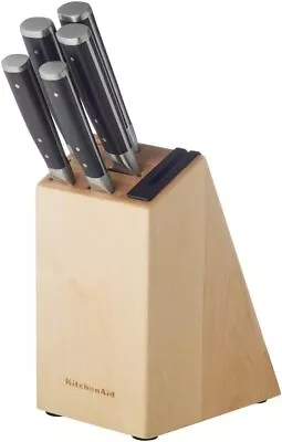 KitchenAid Gourmet Knife Block Set 5pc Gift Boxed Durable W/ Built-in Sharpener • $185.44