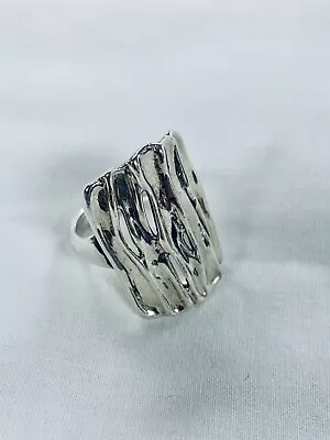 Hagit Gorali Sterling Silver Freeform Polished Ripple Ring- 7.25” • $84