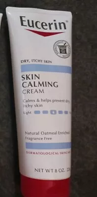 Eucerin Skin Calming Creme Fragrance Free 8 Oz Natural Oatmeal Enriched (F11) • $14