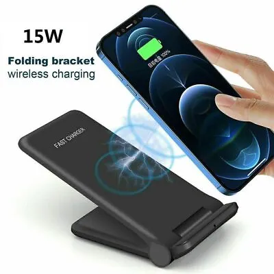 15W Wireless Charger Fast Charging Stand Dock For IPhone 11 12 13 14 15 Pro Max • $13.29