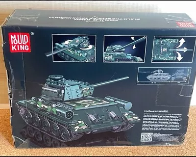 Mould King 20015 Remote Control T-34 Tank Army Building Block Toy Set • $37