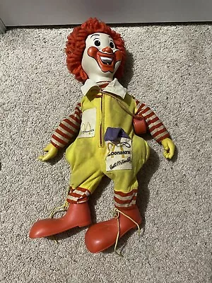 Vintage 1978 Hasbro Ronald McDonald Clown Doll  21  Made In Hong Kong • $22