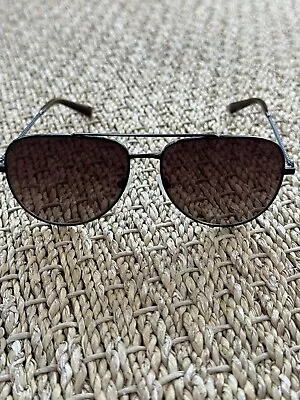 TUMI STU008 0531 Black Brown Aviator Sunglasses Brown Gradient • $199